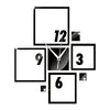 DIY Wall Clock 3D Creative Living Room Silent Mirror