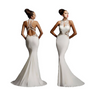 Dentelle Sexy Orné Creux Boutique Sirène Maxi Queue Robe Soirée Habillé