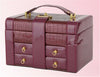 Portable Carrying Jewellery Box PU Leather Storage Organizer Deluxe