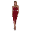 Casual Thigh Split Bodycon Wrap Style Party Dress