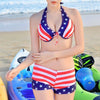 Bikini 3pcs Batwing-Sleeved Chemisier Maillot Bain Maillot de Bain