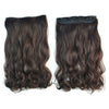 45cm Long extra Thickness Hair Extension Long Curled wave bundle 5 Cards clips