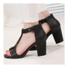 High Thick Heel Sandals Open Toe T Shape Strap