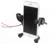 X-shape Cellphone Mount Universal Motorcycle Mount Cell Phone Holder USB Charger