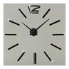 Horloge Murale 3d Acrylique Collage Super Grande Taille Salle à Manger Noir
