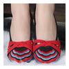 Weaved Flower Old Beijing Cloth Embroidered Shoes   red