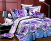 Bedding 4PC Set 3D Flower Bed Quilt/Duvet Sheet Cover Cotton Sanded Dilan