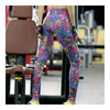 Elastic Printing Skinny Sports Fitness Yoga Ninth Trousers