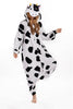 Unisex Adult Pajamas Cosplay Costume Animal one piece sleepwear Suit Milk Cow