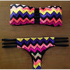 Two Sides Wearable Bikini Sexy Swimwear Swimsuit colorful microgroove