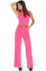 Plus Size Geo Casual Sleeveless Wide Leg Playsuit Jumpsuit Overall Romper W Belt