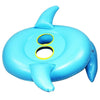 Inflatable Cartoon Children Water Taxis Toy Swim Ring with Handle    blue fish