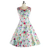 Dress beautiful Sleeveless Printing Big Peplum Summer   green