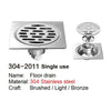 SELECT 304-2011 SINGLE USE 304 Stainless steel floor drain PRINCE FOX