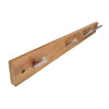Puerta Pared Soporte Roble Madera Maciza Cinc Níquel 4 Fijo Ganchos