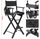Makeup Artist Tall Director Chair Wood Folding With Side Bag Camping Fishing