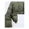 Winter Couple Design Slim Plus Size Cotton Coat Hoodied    army green