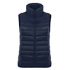 Down Coat Woman Short Slim Thin Light Plus Size Waistcoat   navy