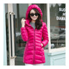 Light Thin Down Coat Woman Middle Long Hoodied