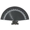 Abanico Plegable Puro Manual Seda con Caja Negro