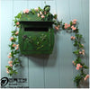 European Classical Villa Mailbox Countryside Hanging Mailbox Iron Painted