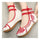 Old Beijing Cloth Embroidered Shoes Slipsole  red