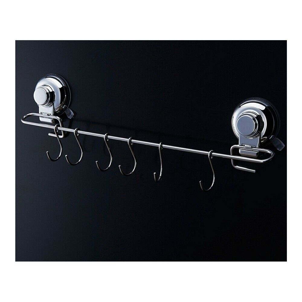 Vacuum Suction Hanger Hooks in Bathroom Kitchen Wall Sucking Pothook 6 Hooks
