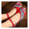 Old Beijing Cloth Embroidered Shoes Casual   red