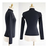 Fashionable Diving Suit Surfing Long Sleeve Slim Black Printing Tops