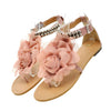 Flacher Abzatz Blumen Sandalen Verschiedene Größe Damen Schuhe Sommer Essential
