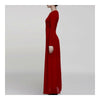 Splicing Chiffon Wine Red Floor-length Long Dress   S