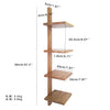 Rustikales Holz CD/DVD Display Aufbewahrung 4 Ebenen Wand Befestigung Ecke