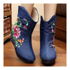 Vintage Beijing Cloth Shoes Embroidered Boots jeans 35