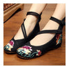 Old Beijing Cloth Embroidered Shoes Soft Sole   black