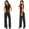 Plus Size Geo Casual Sleeveless Wide Leg Playsuit Jumpsuit Overall Romper W Belt