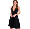Sexy Granate Escotado Cremallera Trasera Boutique Vestido de Fiesta