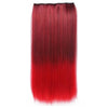 Long Straight Bundles 60cm 23.62" Gradient color hair extension piece 5  clip