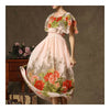 Cloak Type Ink and Wash Chiffon Long Dress   pink   S