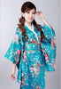 Vintage de Luxe Japonais Kimono Costume Cosplay Yukata Robe Sakura Vert
