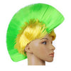 Lustroso Cresta de Gallo Pelo Punk Tapa Bright Peluca Verde Amarillo