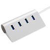 Plata Magnalio Aleación 4 Puertos Micro USB 3.0