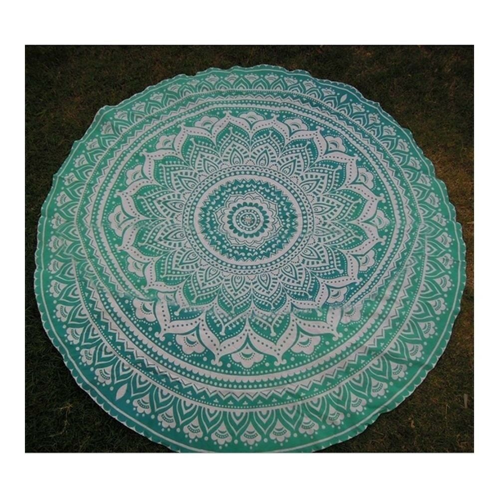 Round Tassel Knitted Beach Towel Lantern Towel Chiffon    6