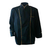 Classic Kitchen Cook Chef Waiter Waitress Coat Uniform Jacket Black Long