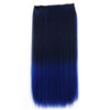 Long Straight Bundles 60cm 23.62" Gradient color hair extension piece 5  clip