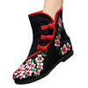 Vintage Peking Stoff Schuhe Bestickt Stiefel 12-02