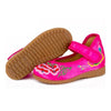 Old Beijing Embroidered Cloth Shoes Kid National Style   dark pink
