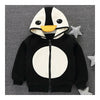 Kleinkinder Baby Jungen Mädchen Pinguin Cartoon Reißverschluss Mantel Schwarz