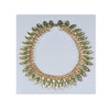 New European Big Brand Golden Leaf Zircon Exaggerated Short Necklace Woman Tempe