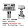 Choisissez 304-2611 Double Usage Acier Inoxydable 304 Drain de Sol Prince Fox