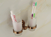 Antique Salle de Bain Accessoires Double Brosses à Dents Tasses N Rack Portoir